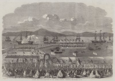 Het Leggen van de Eerste Steen van de Albert Haven, Greenock door English School