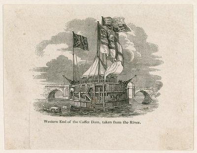 Het leggen van de eerste steen van de nieuwe London Bridge door English School