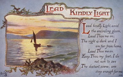 Lood vriendelijk licht (gekleurde litho) door English School