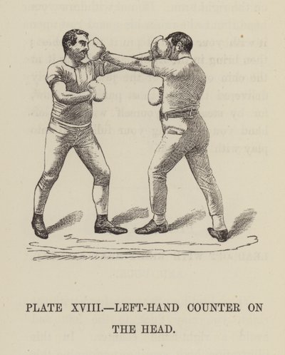 Linkse tegenaanval op het hoofd (gravure) door English School