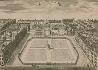 Leicester Square, Londen, in 1754 door English School