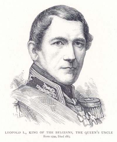 Leopold I, Koning der Belgen, de oom van de koningin door English School