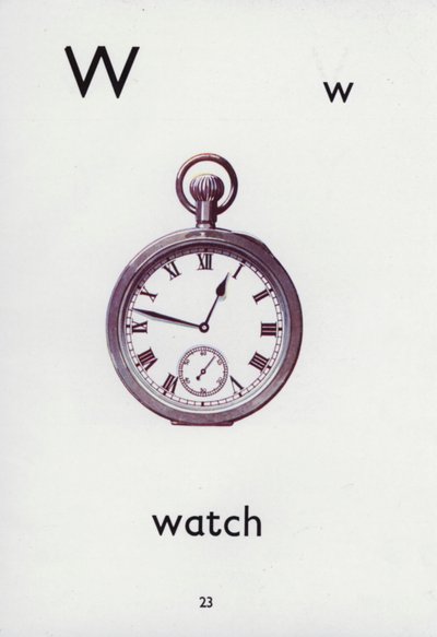Letter W, horloge door English School