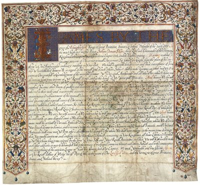 Brief aan Sultan Osman Han van koning James VI & I door English School