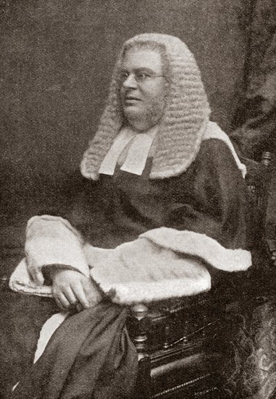 Lewis William Cave 1832-1897. Britse rechter. Uit The Strand Magazine, gepubliceerd in 1896 door English School