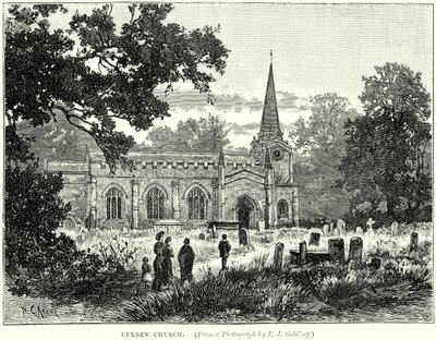 Lexden Kerk (gravure) door English School