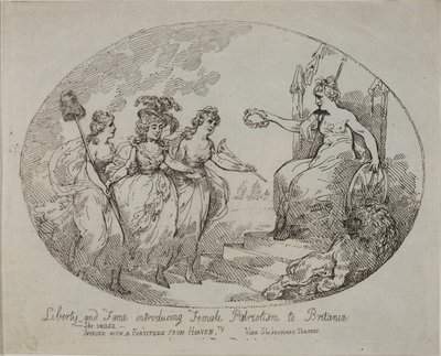Vrijheid en Roem introduceren Vrouwelijk Patriottisme; Britannia en de Hertogin van Devonshire door English School