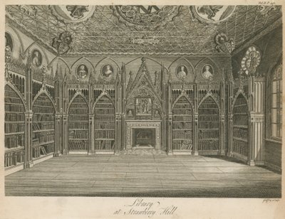 Bibliotheek in Strawberry Hill, Londen door English School