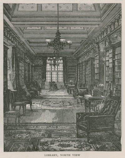 Bibliotheek, noordelijk uitzicht, Holland House door English School