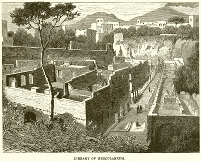 Bibliotheek van Herculaneum door English School