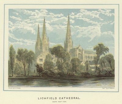 Lichfield Kathedraal, zuidwestelijk zicht door English School