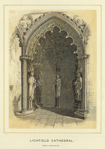 Lichfield Kathedraal, westelijke ingang door English School