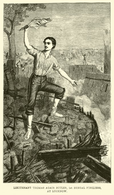 Luitenant Thomas Adair Butler, 1e Bengal Fusiliers, in Lucknow door English School