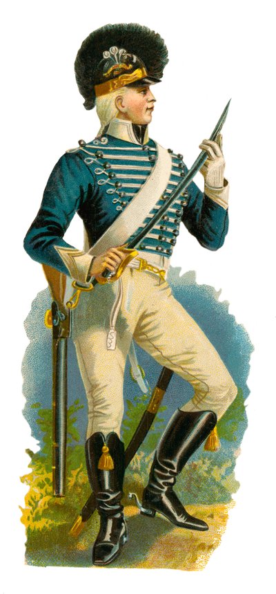 Lichte dragonder uit de tijd van George III, 1761-1820 door English School