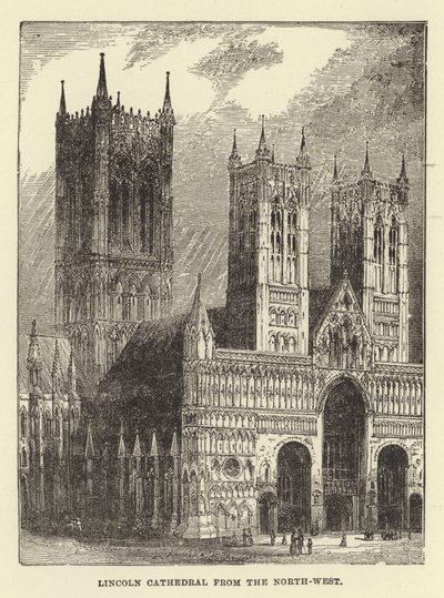 Lincoln Kathedraal vanuit het noordwesten door English School