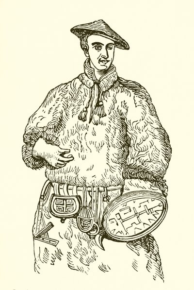 Linnaeus in zijn Laplandse kleding door English School