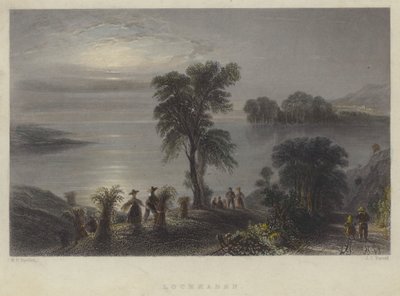 Lochmaben, Schotland (gekleurde gravure) door English School