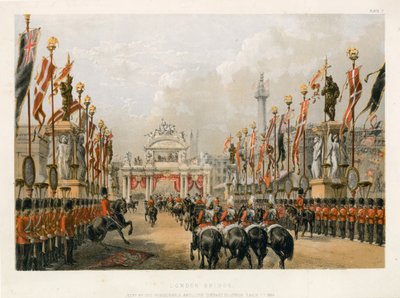 London Bridge, gehouden door de Honourable Artillery Company of London, 7 maart 1863 door English School