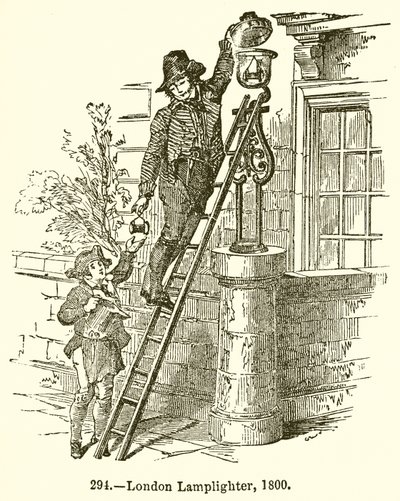 Londense Lantaarnopsteker, 1800 door English School