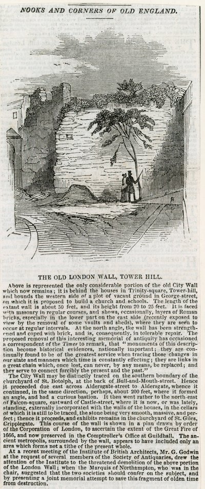 London Wall - Tower Hill door English School