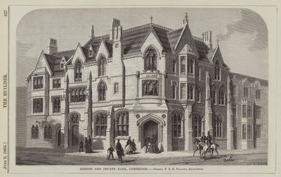 London and County Bank, Cambridge, Messrs F en H Francis, Architecten (gravure) door English School
