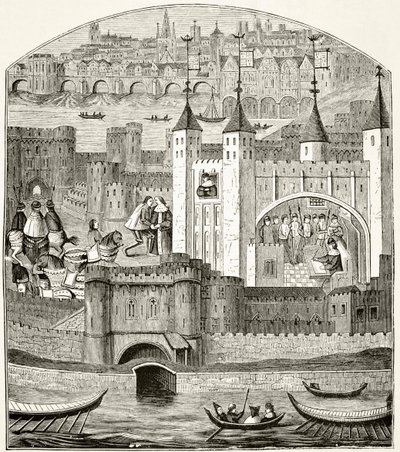 Londen en de Tower of London in de 15e Eeuw, uit 