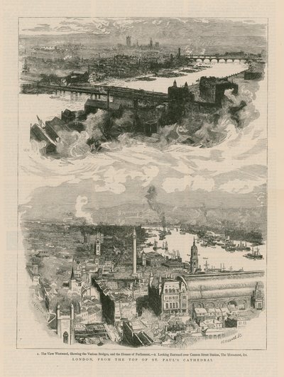 Londen vanaf de top van de St. Paul