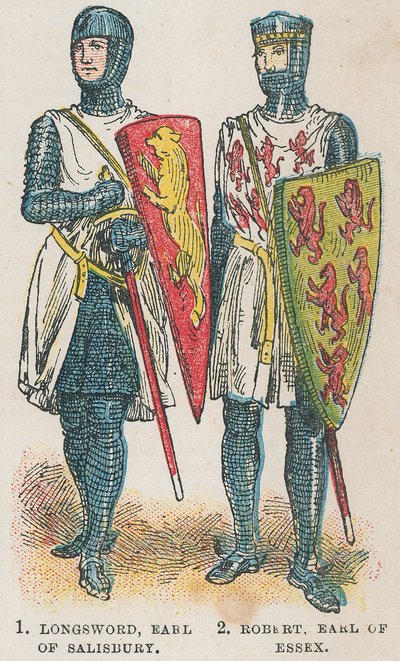 Langzwaard, Graaf van Salisbury; Robert, Graaf van Essex door English School
