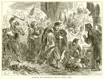 Plundering van het keizerlijk paleis, Peking, 1860 door English School