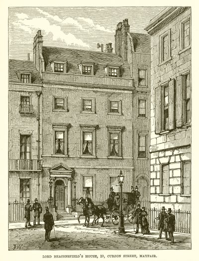Het huis van Lord Beaconsfield, 19, Curzon Street, Mayfair door English School