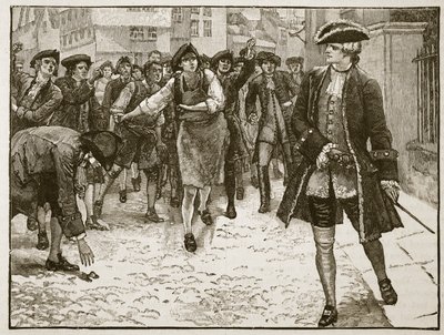 Lord Bute en de Londenaren, 1763, illustratie uit Cassells Illustrated History of England door English School