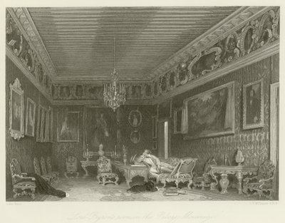 Kamer van Lord Byron in het Palazzo Mocenigo door English School