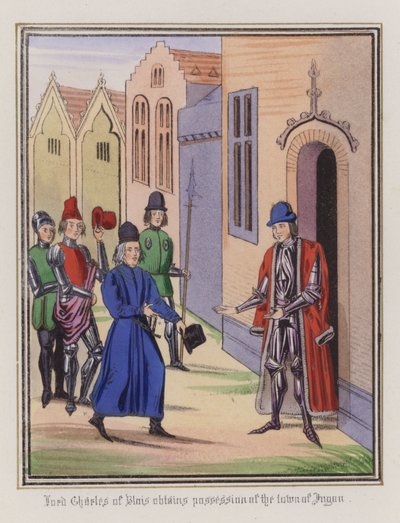 Lord Charles van Blois verkrijgt bezit van de stad Jugon door English School
