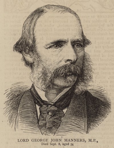 Lord George John Manners, MP (gravure) door English School