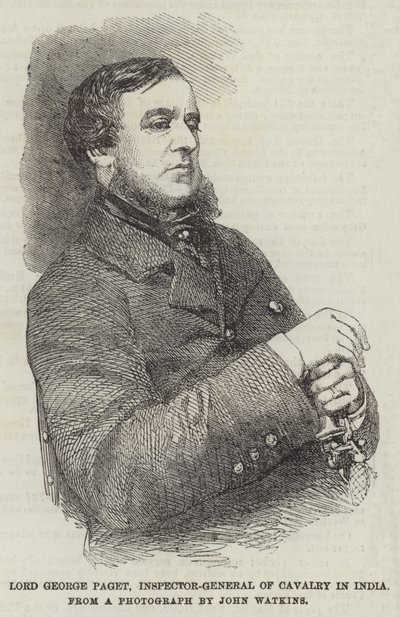 Lord George Paget, Inspecteur-Generaal van de Cavalerie in India door English School