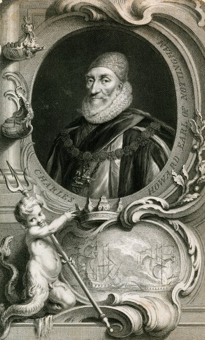 Lord Howard van Effingham, Armada Admiraal van de Vloot door English School