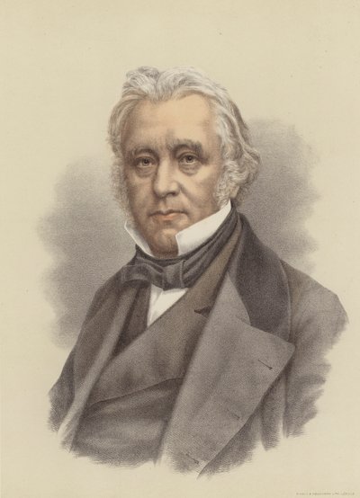 Lord Macaulay, Britse historicus en politicus (kleur litho) door English School