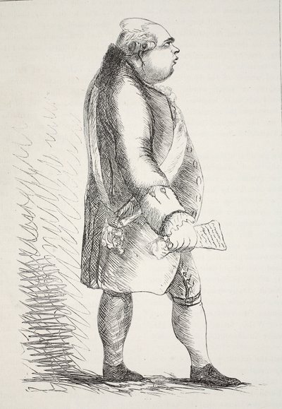 Lord North, facsimile van een oude prent door English School