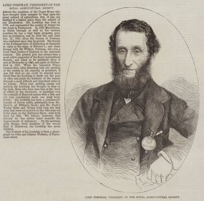 Lord Portman, Voorzitter van de Koninklijke Landbouwmaatschappij door English School