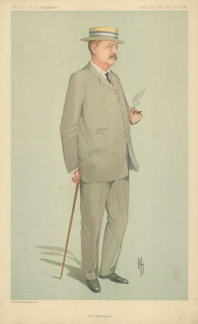 Lord Waldegrave, Graaf Waldegrave, 9 oktober 1912, Vanity Fair cartoon door English School