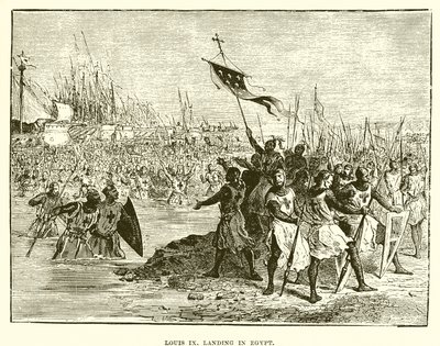 Lodewijk IX landt in Egypte door English School