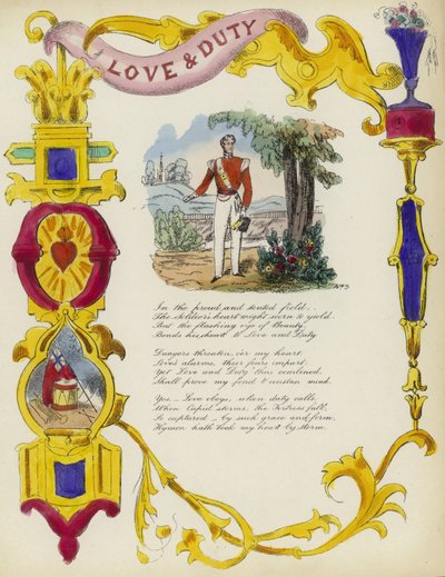 Liefde & Plicht, Britse Valentijnskaart door English School