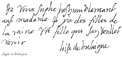 Loyse de Bretaigne door English School