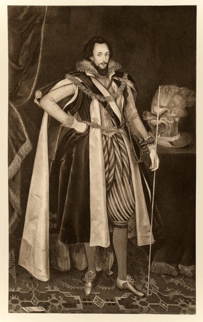 Ludovic Stuart, Tweede Hertog van Lennox, uit James I en VI, gedrukt door Manzi Joyant & Co. Parijs, 1904 door English School