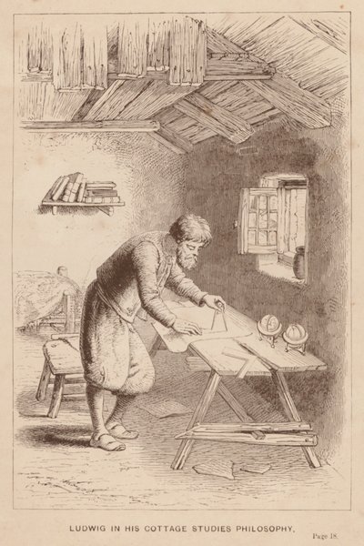 Ludwig studeert filosofie in zijn huisje door English School