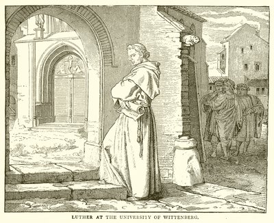 Luther aan de Universiteit van Wittenberg door English School