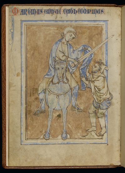 MS 370, Sint-Maarten en de bedelaar, uit een verlucht manuscript door English School