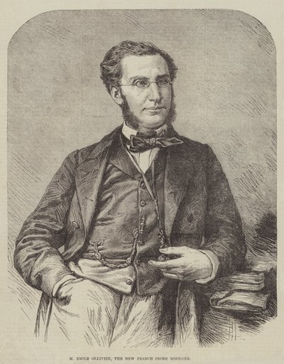 M Emile Ollivier, de nieuwe Franse premier (gravure) door English School