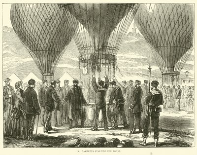 M Gambetta vertrekt naar Tours, november 1870 door English School