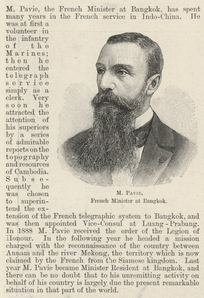 M Pavie, Franse minister in Bangkok door English School